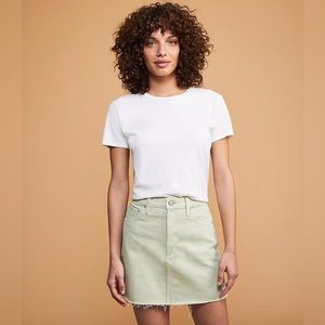 BOYISH: The Corey High Waisted Skirt in El Cielo Greenwash